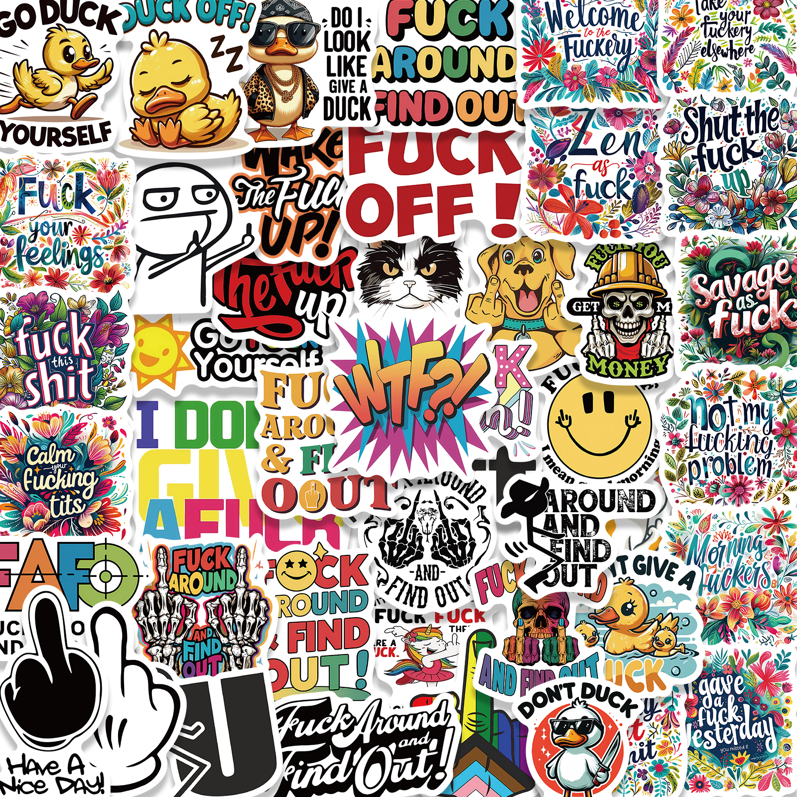 Stickers 55Pcs Vinyl Seal-Adhesive